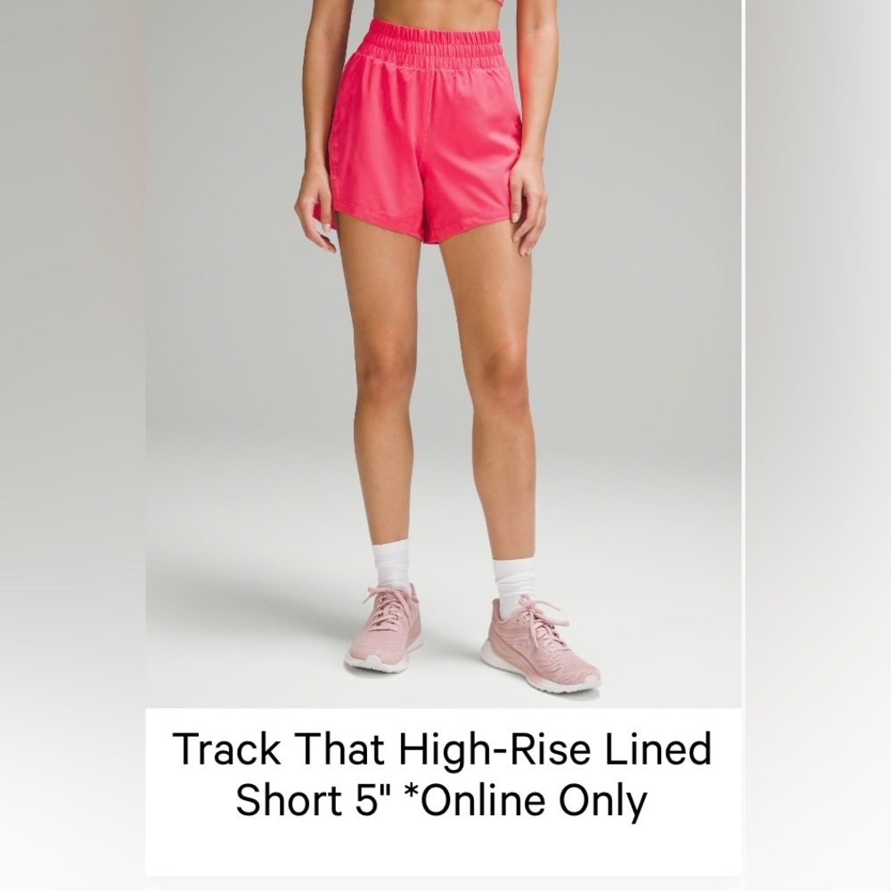 Lululemon Track That High Rise Lined Short 5” Color Lip Gloss - sold out!